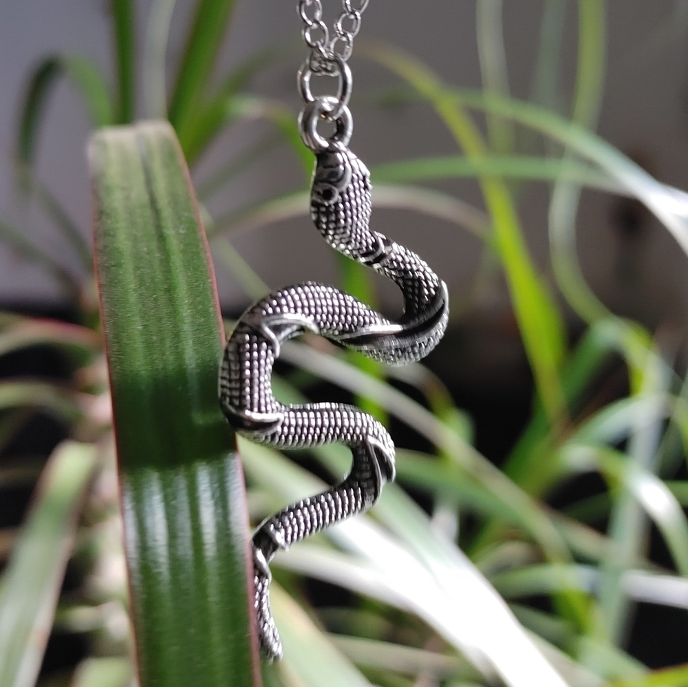 Silver Snake Necklace - Picture 2 of 3